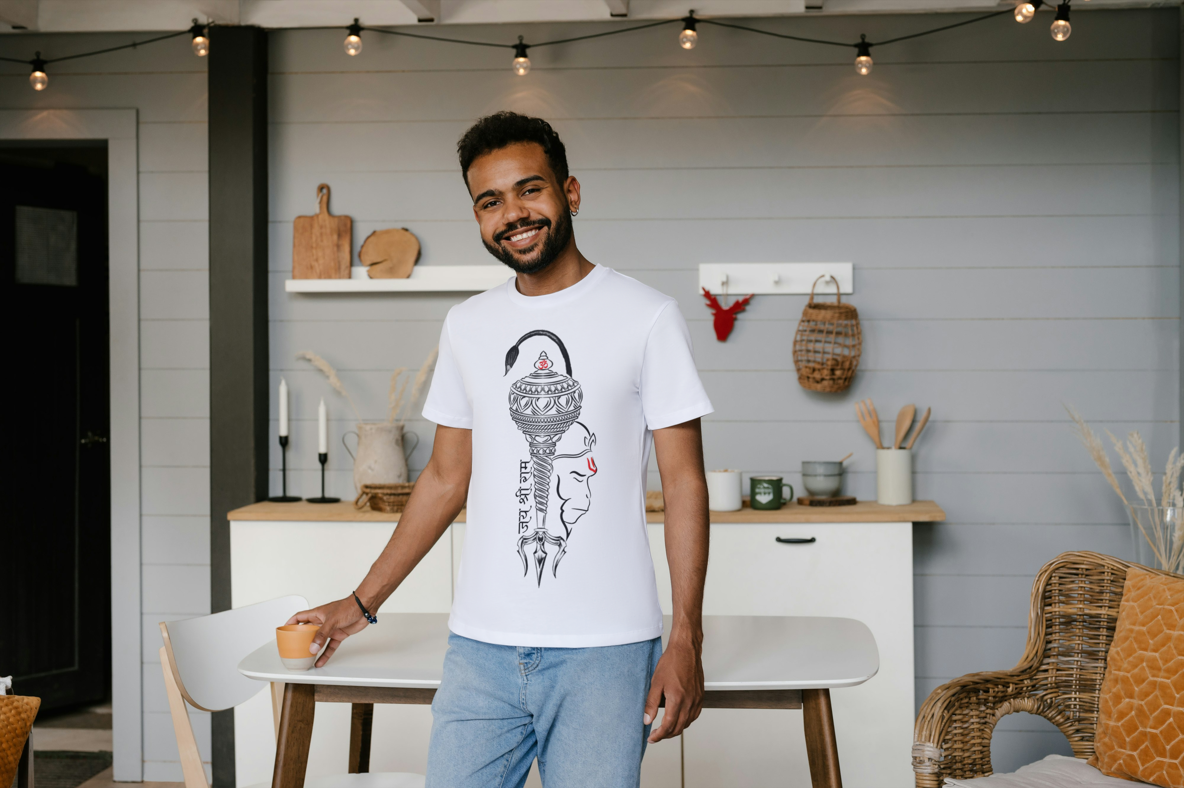 Jai Bajrang Bali Modern T-Shirt | Unisex Cotton Fabric