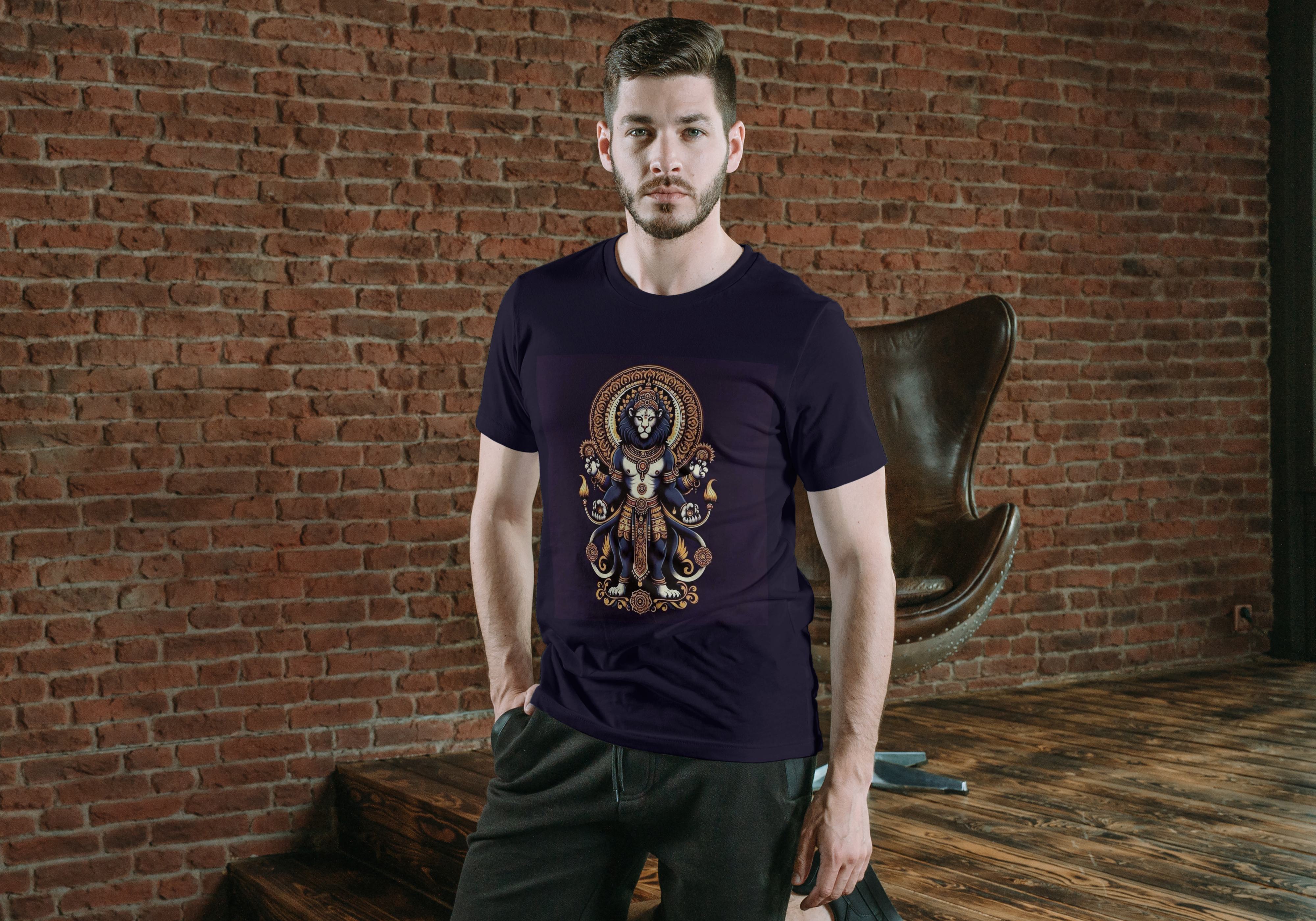 Customized Narsimha Cotton T-Shirt | Unisex Modern Style